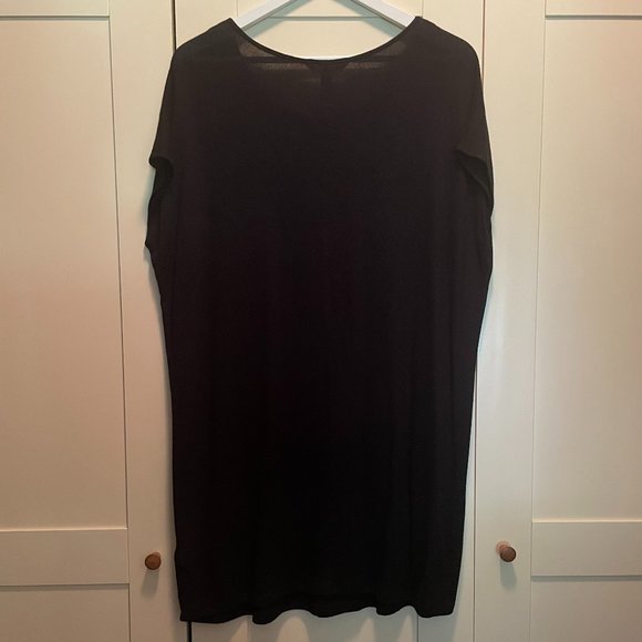 Black Knitted Sleeveless Tunic by Joe Fresh Size L - Picture 2 of 3